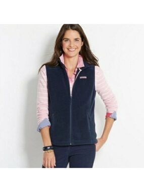 VINEYARD VINES | Vest Fleece Navy girls sz 12 14